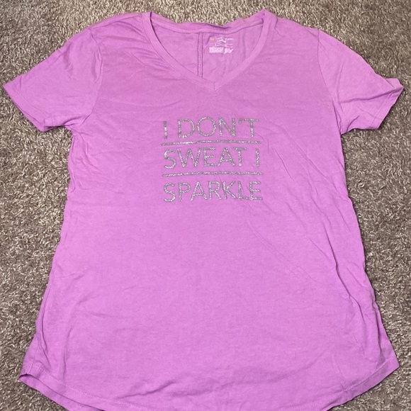 TEK Gear Fuchsia and Sparkled Work Out T-Shirt - Picture 2 of 5